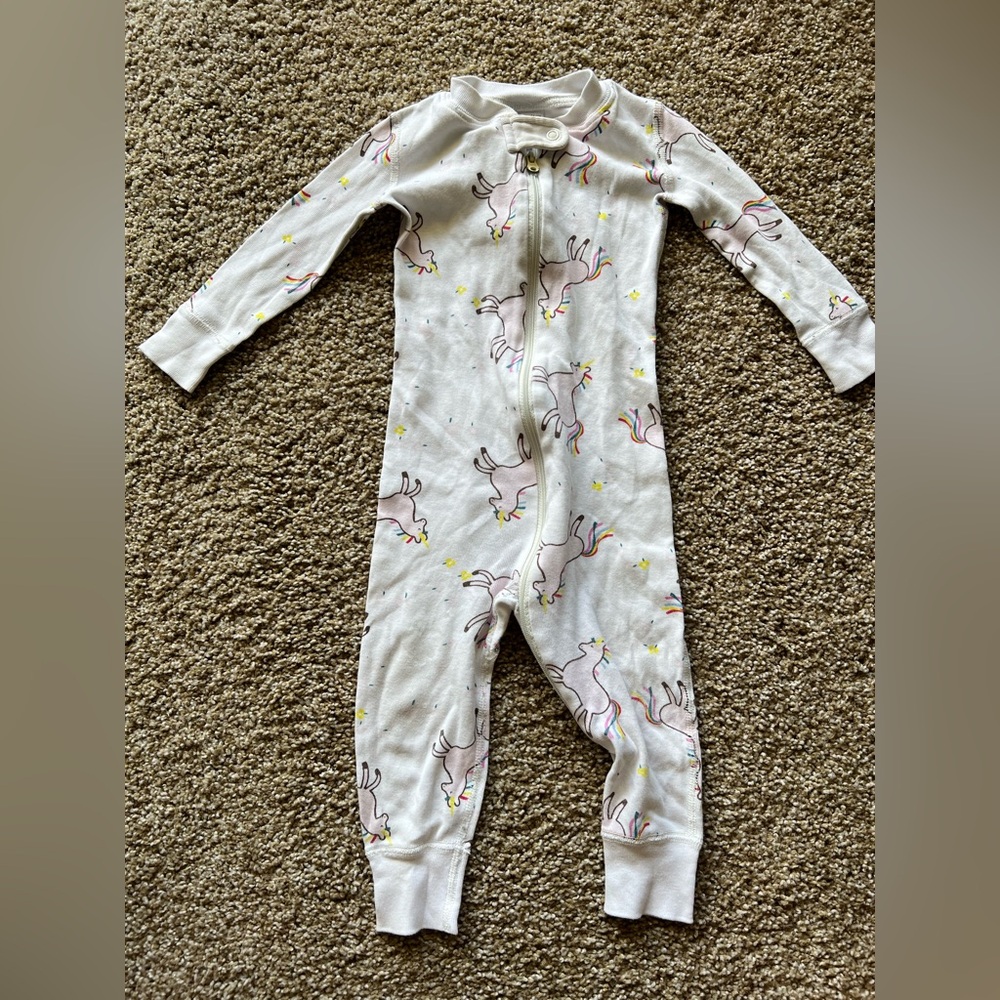 Hanna Andersson Unicorn Print Kids One Piece